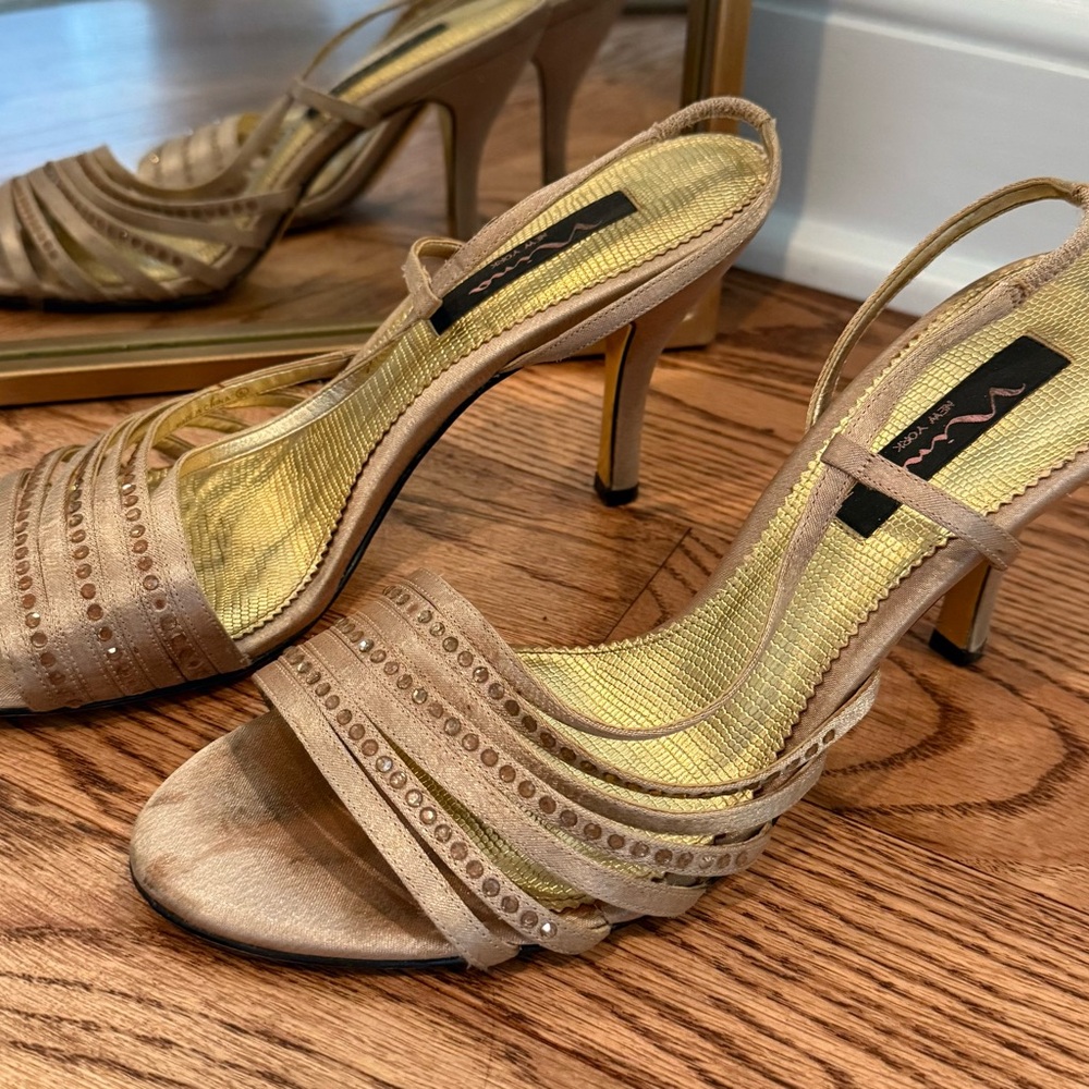 Elegant Tan Strappy Heels